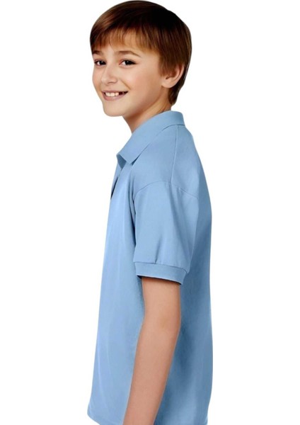Erkek Çocuk %100 Pamuklu Polo Yaka T-Shirt Günlük ve Okul Uniforma Okul T-Shirt fiyatları