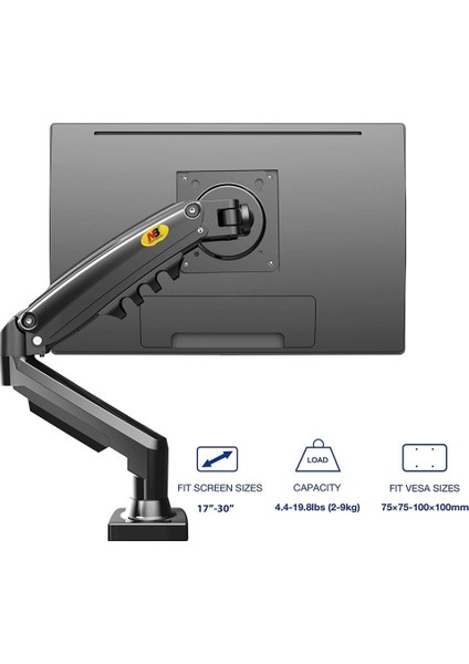 North Bayou F80 Amortisörlü Daytona 17-27'' Masa Üstü Vesa Uyumlu Monitör Standı fiyatları