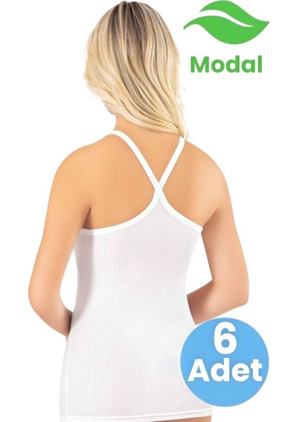 Kadın 6'lı Modal Kaşkorse Ayarlanabilir Askılı Pedli Atlet T-Shirt fiyatları