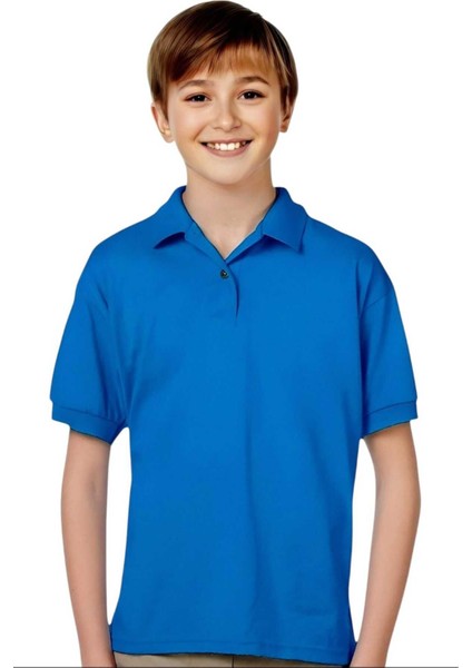 Erkek Çocuk %100 Pamuklu Polo Yaka T-Shirt Günlük ve Okul Uniforma Okul T-Shirt fırsatları