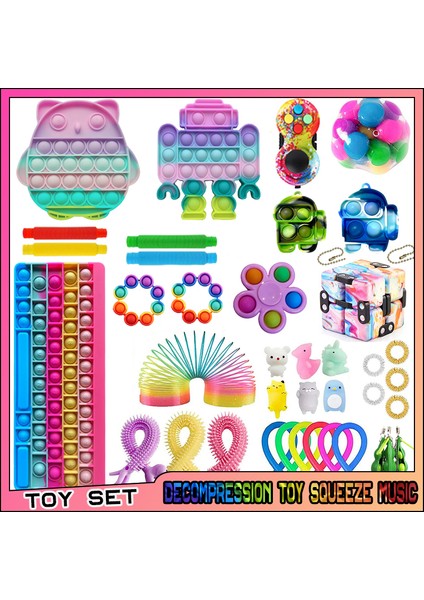 23PCS1-39.9 Tarzı Oyuncaklar Seti Çocuklar Itin Kabarcık Fidget Dizeler Yetişkinler Çocuklar Duyusal Sıkıştırılabilir Figdet (Yurt Dışından)