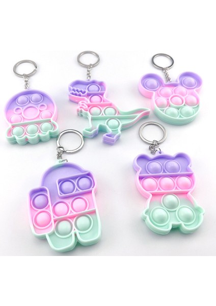 Çizelge 6 Stiline Bakın Küçük Sıkıştırılabilir Anahtarlık Popet Fidget Oyuncak Squishy Giderici Oyuncaklar Yetişkin Çocuk Eğlenceli Pop Fidget Oyuncakları (Yurt Dışından)