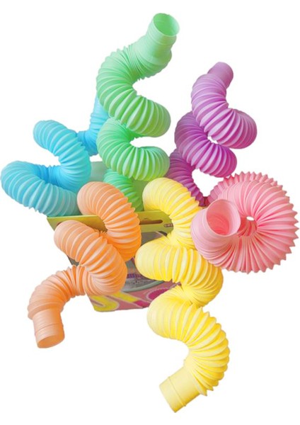 S Tarzı 6 Adet Fidget Pop Tüp Oyuncak Çocuklar Yetişkinler Mini Pop Renkli Tüpler Giderici Duyusal Oyuncak Esnek Tüp Parmak Oyuncakları (Yurt Dışından)