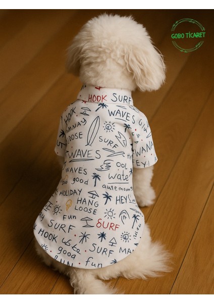 Sörf Temalı Kırmızı Kurdeleli Kedi Köpek Kıyafeti Elbisesi fiyatları