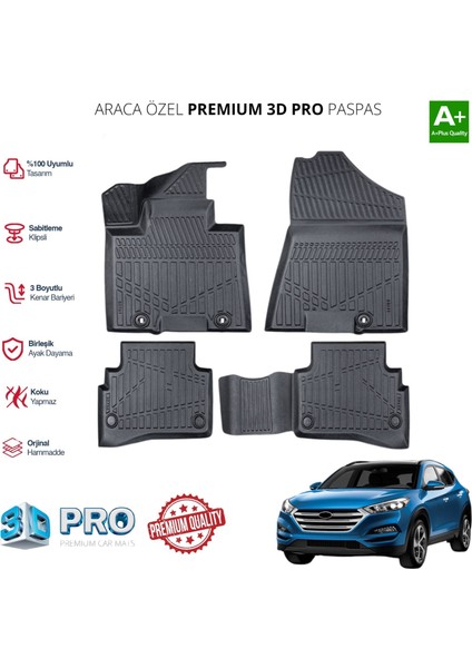 Tucson Araca Özel 3D Paspas 2014 2015 2016 2017 2018 2019 2020