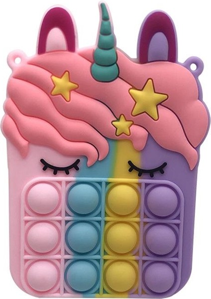 Los-1 Tarzı 13 cm Pop It Fidget Oyuncak Moda Unicorn Silikon Popit Itmek Omuz Çantası Cüzdan Oyuncak Hediye Kız Çanta Anime Kawaii - (Yurt Dışından) modelleri