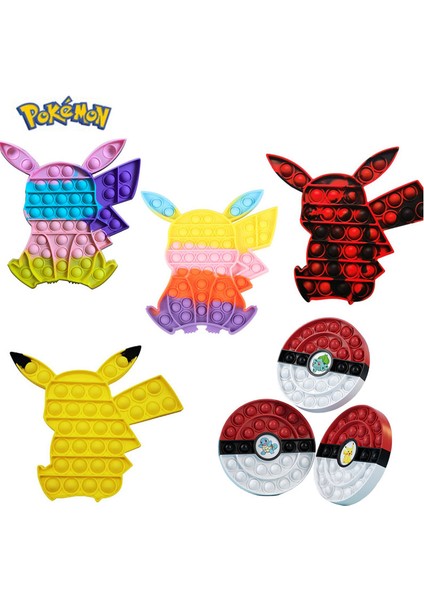 NO.101 Stili Pop It Pokemon Pikachu Charizard Fidget Toys Squishy Duyusal Giderici S Popit Kawaii Spopg Situ Itme Kabarcık Sıkıştırma (Yurt Dışından)