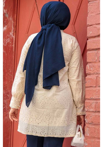 Güpürlü Bej Tesettür Tunik 20012BEJ modelleri