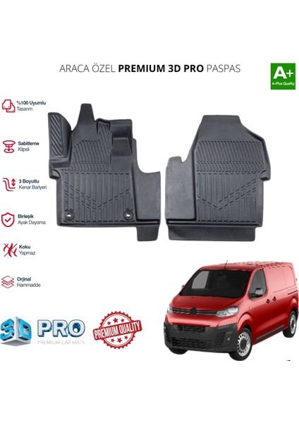 Jumpy Panelvan Araca Özel 3D Paspas 2016 2017 2018 2019 2020 2021