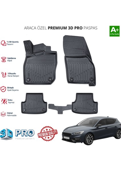 Seat Leon Araca Özel 3D Paspas 2021 2022 2023 2024