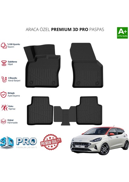Hyundai I10 Araca Özel 3D Paspas 2019 2020 2021 2022 2023 2024