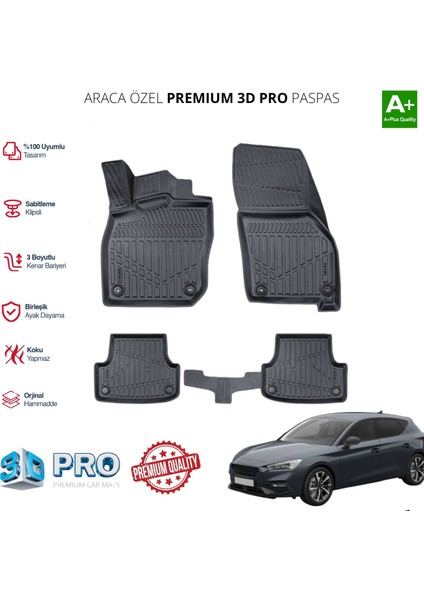 Seat Leon Araca Özel 3D Paspas 2021 2022 2023 2024 2025