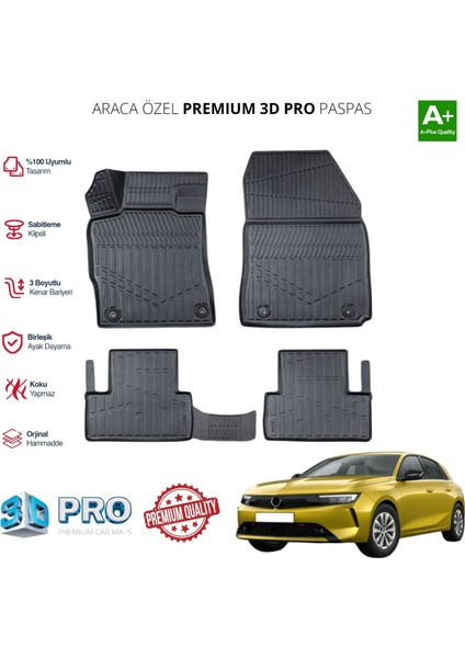 Opel Astra L Araca Özel 3D Paspas 2022 2023 2024 2025