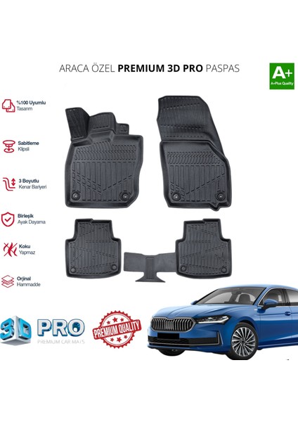 Skoda Super B Araca Özel 3D Paspas 2024 2025 2026 2027