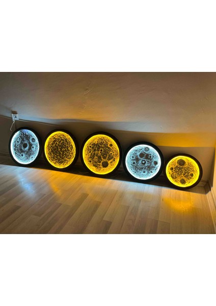 3D Dolunay Tablo | LED Işıklı