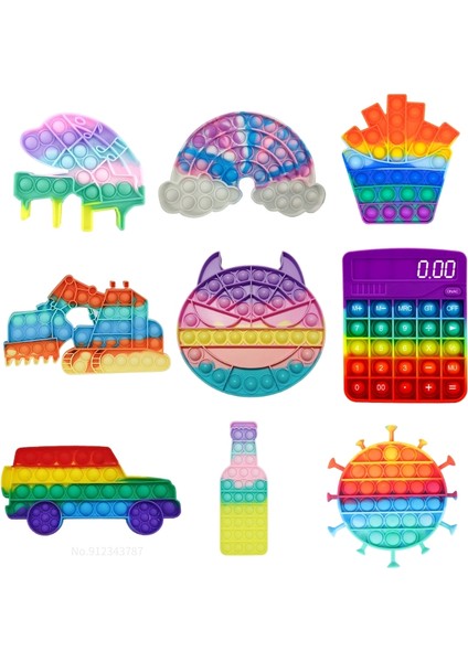 No.2 Tarzı Çocuklar Için Komik Itme Kabarcıklı Oyuncakları Çok Renkli Basma Balon Fidget Oyuncakları Kawaii Araba Kazıcı Makine (Yurt Dışından) fırsatları