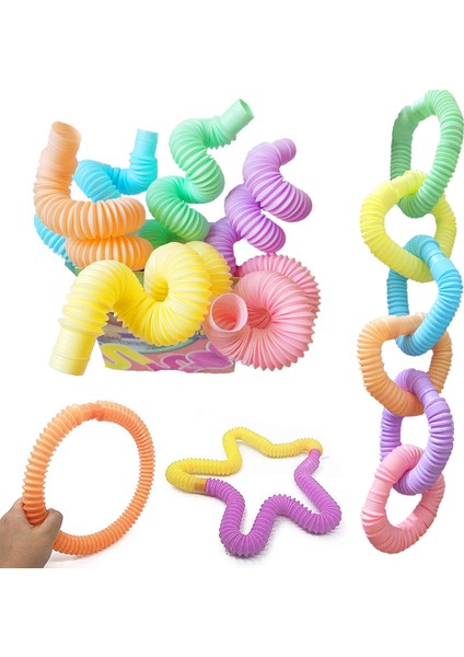 M Tarzı 6 Adet Fidget Pop Tüp Oyuncak Çocuklar Yetişkinler Mini Pop Renkli Tüpler Giderici Duyusal Oyuncak Esnek Tüp Parmak Oyuncakları (Yurt Dışından) modelleri