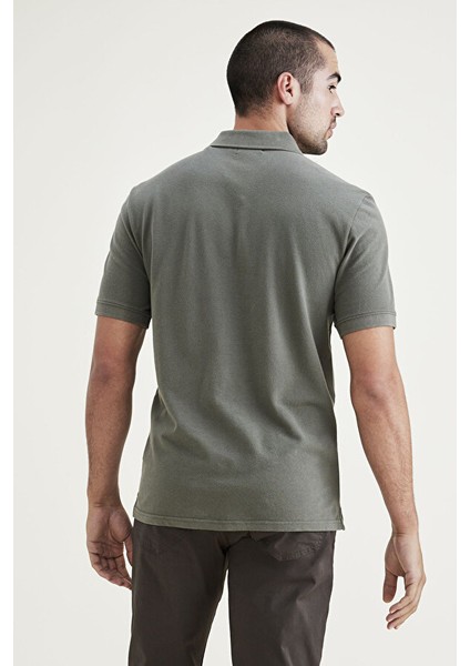 Rib Collar Yeşil Polo Tişört fiyatları