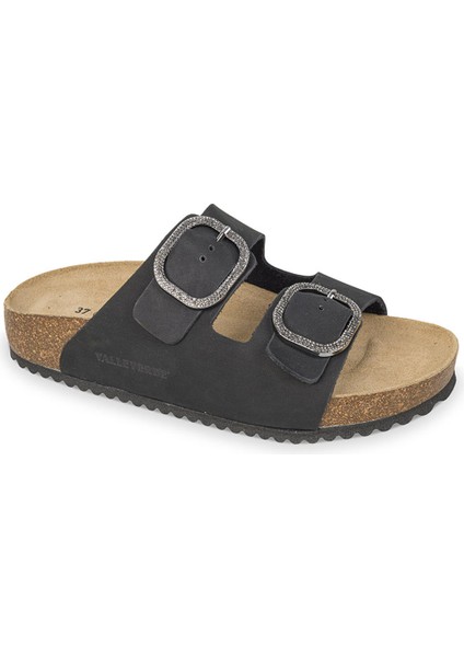 Kadın Terlik VG1571TK Valleverde Nabuk Slipper Nero