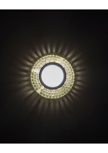 5 Adet Noas YL65 1747 Nilus LED Çerçeveli 4000K Yuvarlak Kristal Cam Spot Kasa fiyatları