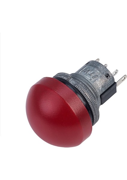 Endüstriyel Basmalı Anahtar, 76-94, 22 Mm, Spdt-Db, Yuvarlak Kubbeli, Itv Kırmızı 76-9450/439088