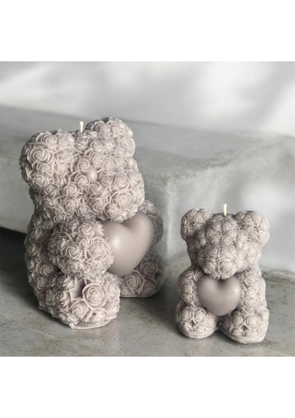 Ikili Desenli Lavanta Kokulu Ayıcık Mum, Mor modelleri