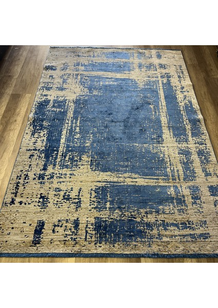 Exclusive Aura 8535 Blue Özel Salon Halısı