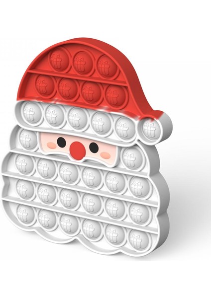 C Stili Yeni Noel Baba Noel Fidget Oyuncak Itme Kabarcık Anahtarlık Silikon Spotify Premium Yetişkin Çocuk Hediye (Yurt Dışından)