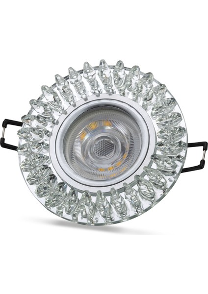 5 Adet Noas YL65 1727 Troya LED Çerçeveli 4000K Kristal Cam Spot Kasa