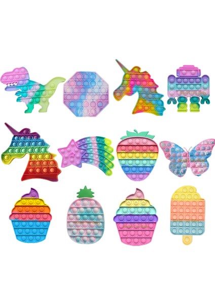 75-1pc Tarzı Pop It Göz Alıcı Renkli Dokunmatik Oyuncaklar - Yetişkin ve Çocuklar Için Özel Tasarım - (Yurt Dışından) indirimleri