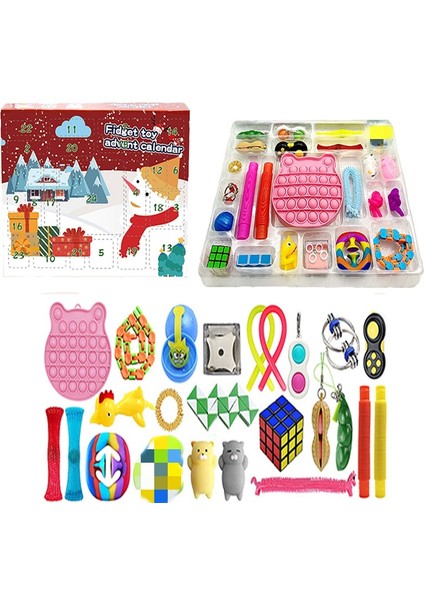 Kedi Kutusu Tarzı 24 Fidget Oyuncak Setleri Advent Takvimi Kutusu Yavaş Yükselen Sıkıştırılabilir Sıkıştırılabilir Çocuk Hediye Erkekler Için (Yurt Dışından)