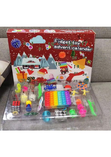 Kedi Kutusu Tarzı 24 Fidget Oyuncak Setleri Advent Takvimi Kutusu Yavaş Yükselen Sıkıştırılabilir Sıkıştırılabilir Çocuk Hediye Erkekler Için (Yurt Dışından)