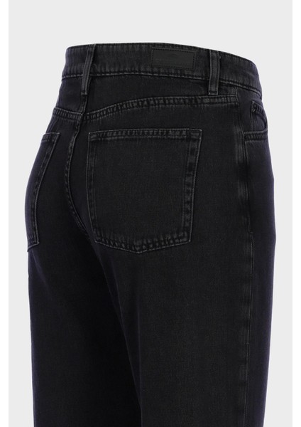 Antrasit Yüksek Bel Paçası Dönen Patı Düğmeli Loose Fit Jean Pantolon C 4809-010 modelleri