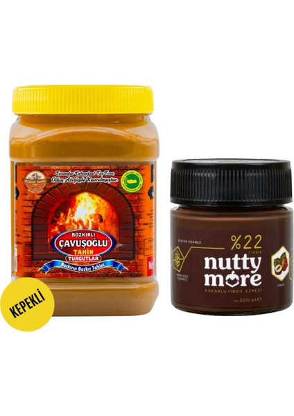 Bozkırlı Çavuşoğlu Kepekli Tahin 930 gr & Nutty More %22 Kakaolu Fındık Ezmesi 200 gr