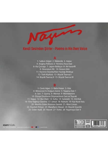 Nazım Hikmet Kendi Sesinden Şiirler (Plak) fiyatları