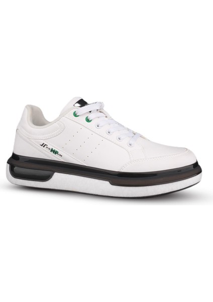 Günlük Ayakkabı - Beyaz-Yeşil, Tekstil