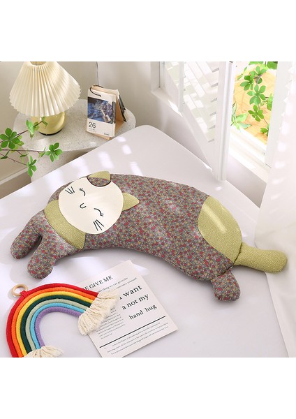 Tembel Kedi Pamuk Ter Nefes Alabilen Karabuğday Yastık Yastık Çekirdeği Çıkarılabilir Yıkanabilir (Yurt Dışından)