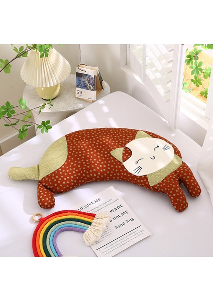 Tembel Kedi Pamuk Ter Nefes Alabilen Karabuğday Yastık Yastık Çekirdeği Çıkarılabilir Yıkanabilir (Yurt Dışından)