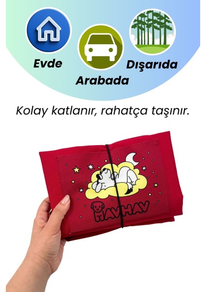 Küçük ve Orta Irk Için Köpek Minderi 47X70 cm Bordo Renkli Köpek Yatağı - Cepli ve Katlanabilir indirimleri