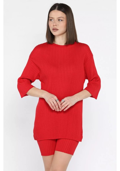Bisiklet Yaka Yarım Kol Bluz Şort Ikili Takım P-00016084
