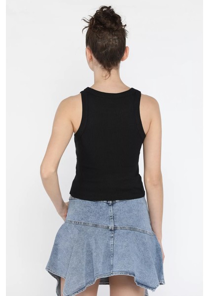 Kadın Işıltılı Sıfır Kol Kaşkorse Bluz P-00016079