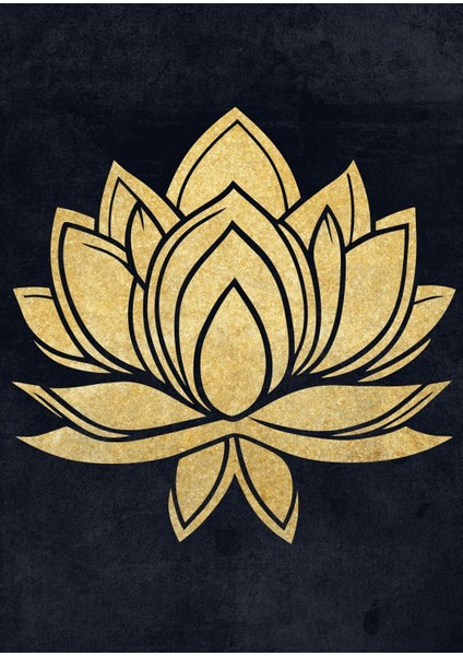 Gold-Siyah Güneş Ve Lotus Çiçeği Kombini |Çerçeveli Cam Tablo 2'li Dikey fiyatları