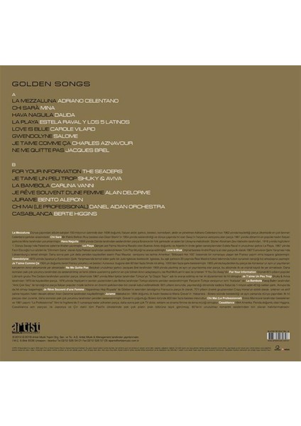 Golden Songs Plak fiyatları