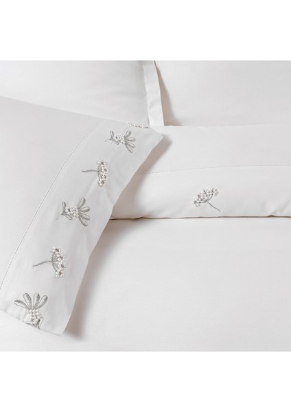Pearl Çift Kişilik Krep Nevresim Takımı - Beyaz fiyatları