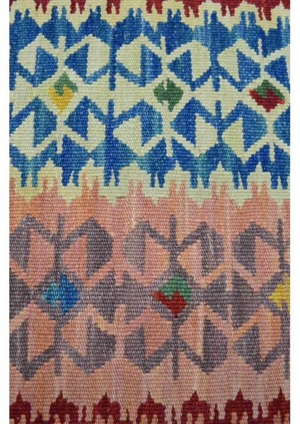 El Dokuma Renkli Kirmen Yünü ve Doğal Kök Boya Kilim 120 x 180 cm (2.16 M²) fırsatları