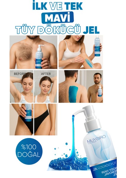 Lazer Etkili Tüy Mavi Jel