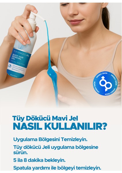 Lazer Etkili Tüy Mavi Jel