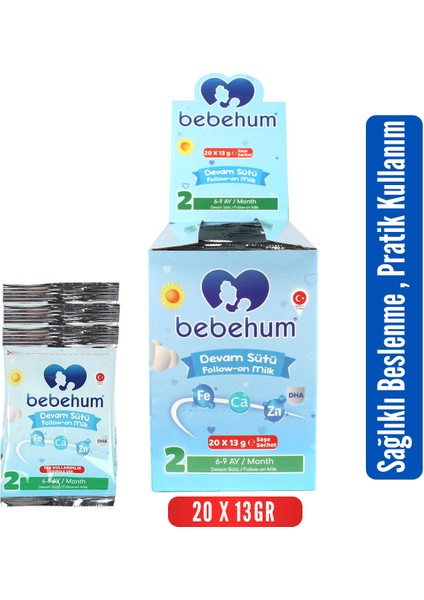 2 Numara Tek Kullanımlık Bebek Devam Sütü 20 Adet
