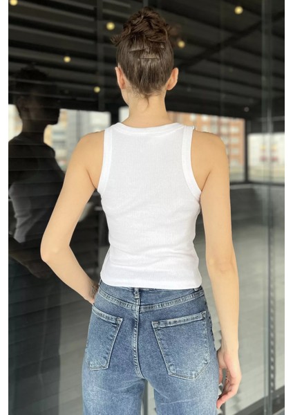 Kadın Işıltılı Sıfır Kol Kaşkorse Bluz P-00016079