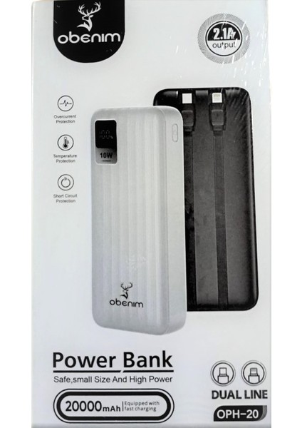 Powerbank 10000 Mah Hızlı Şarj Siyah